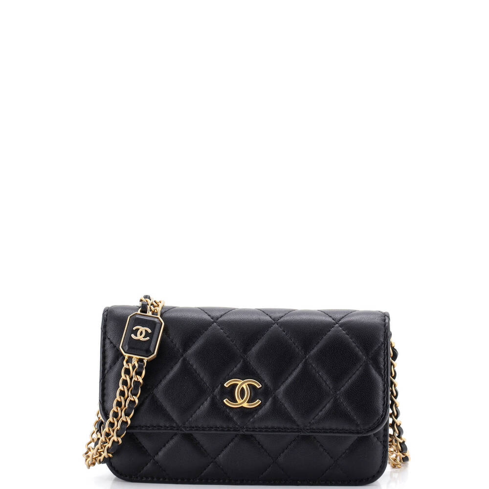 Chanel Sugar Cube Chain Phone Holder